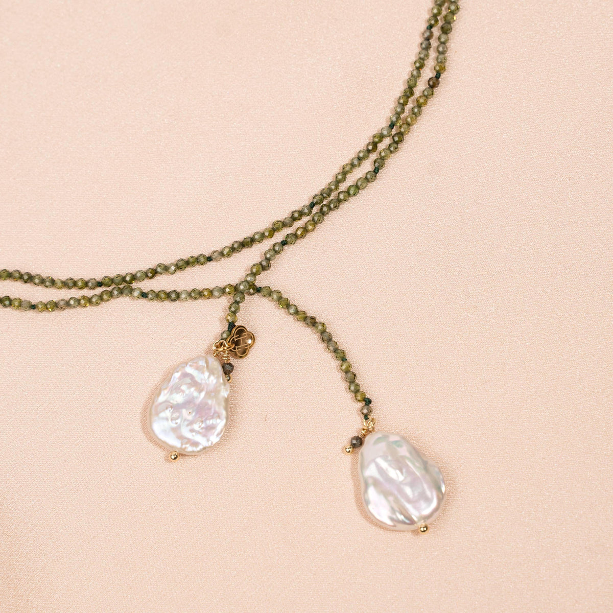 Collier perles cristal vert et perles Aurélia photo 7
