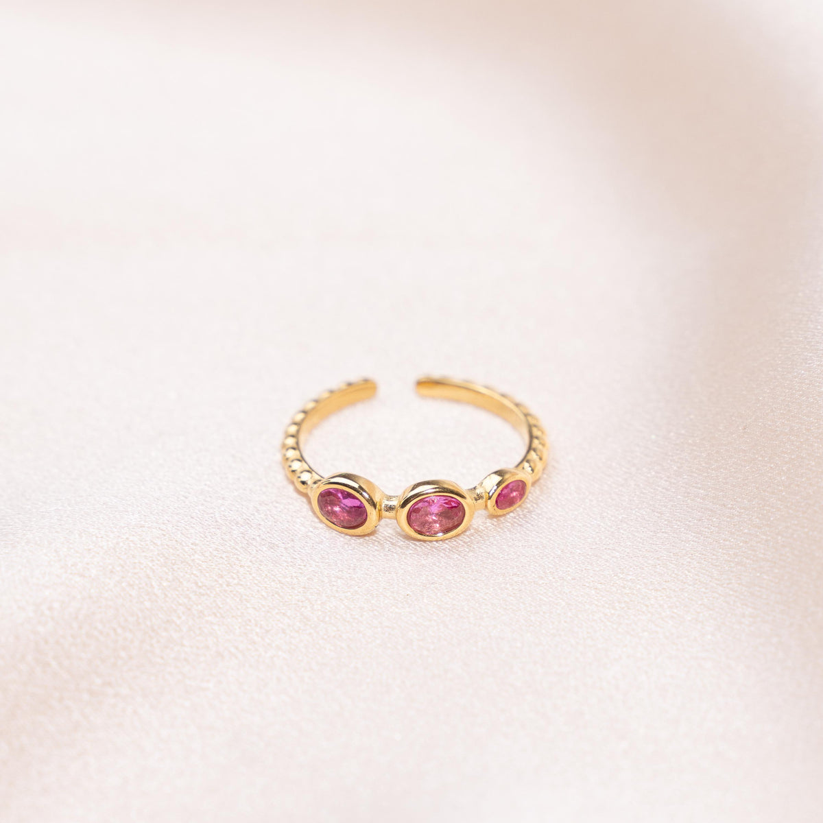 Bague femme trois pierres bleues Juliette photo 6