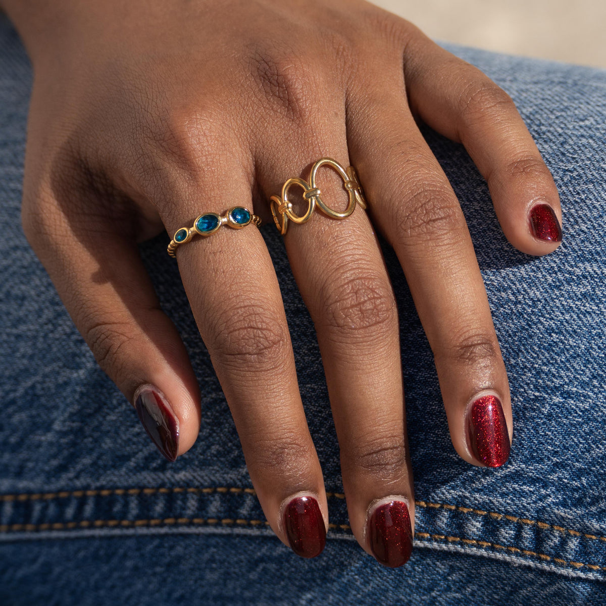Bague femme trois pierres roses Juliette photo 8