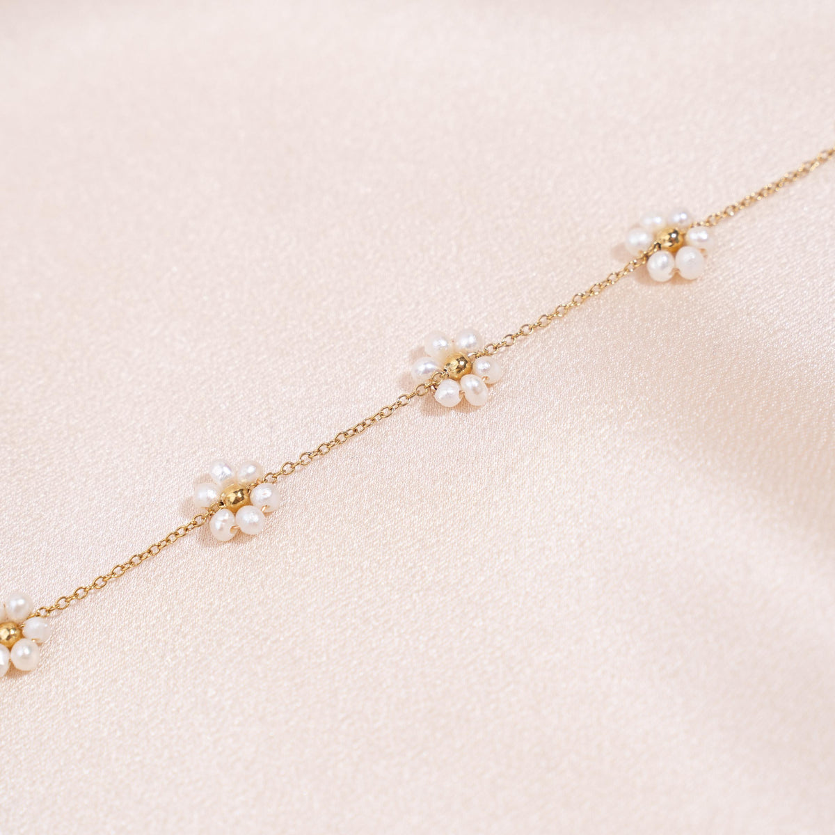 Bracelet femme fleurs nacre Luxembourg – photo 5