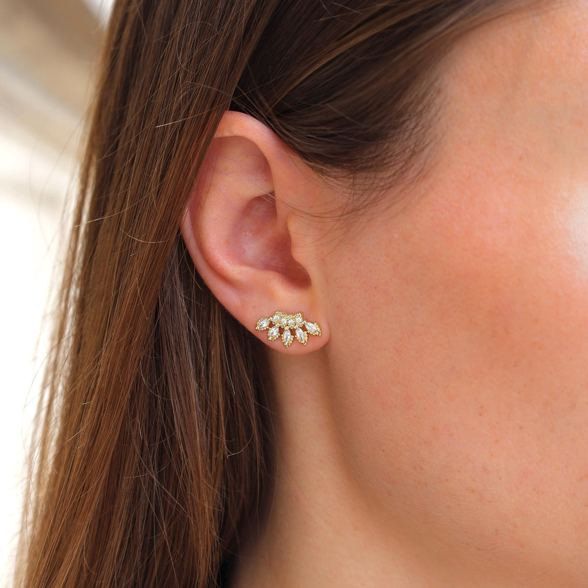 Boucles d'oreilles étoile zircon Éliane