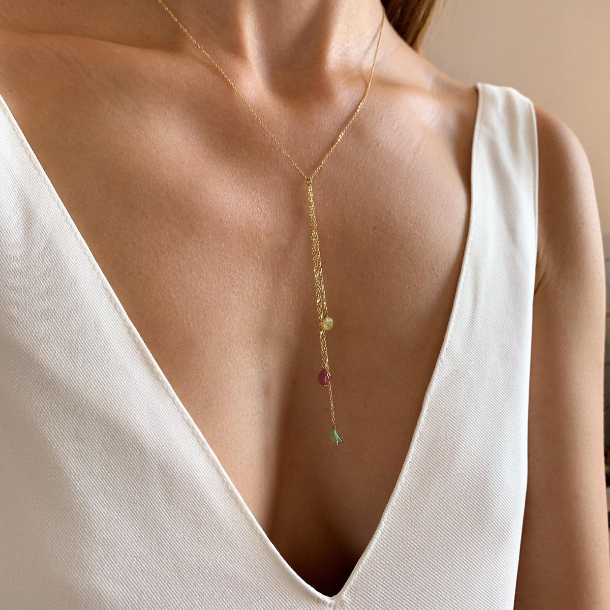 Collier pampilles tourmaline lasso Olympe photo 4