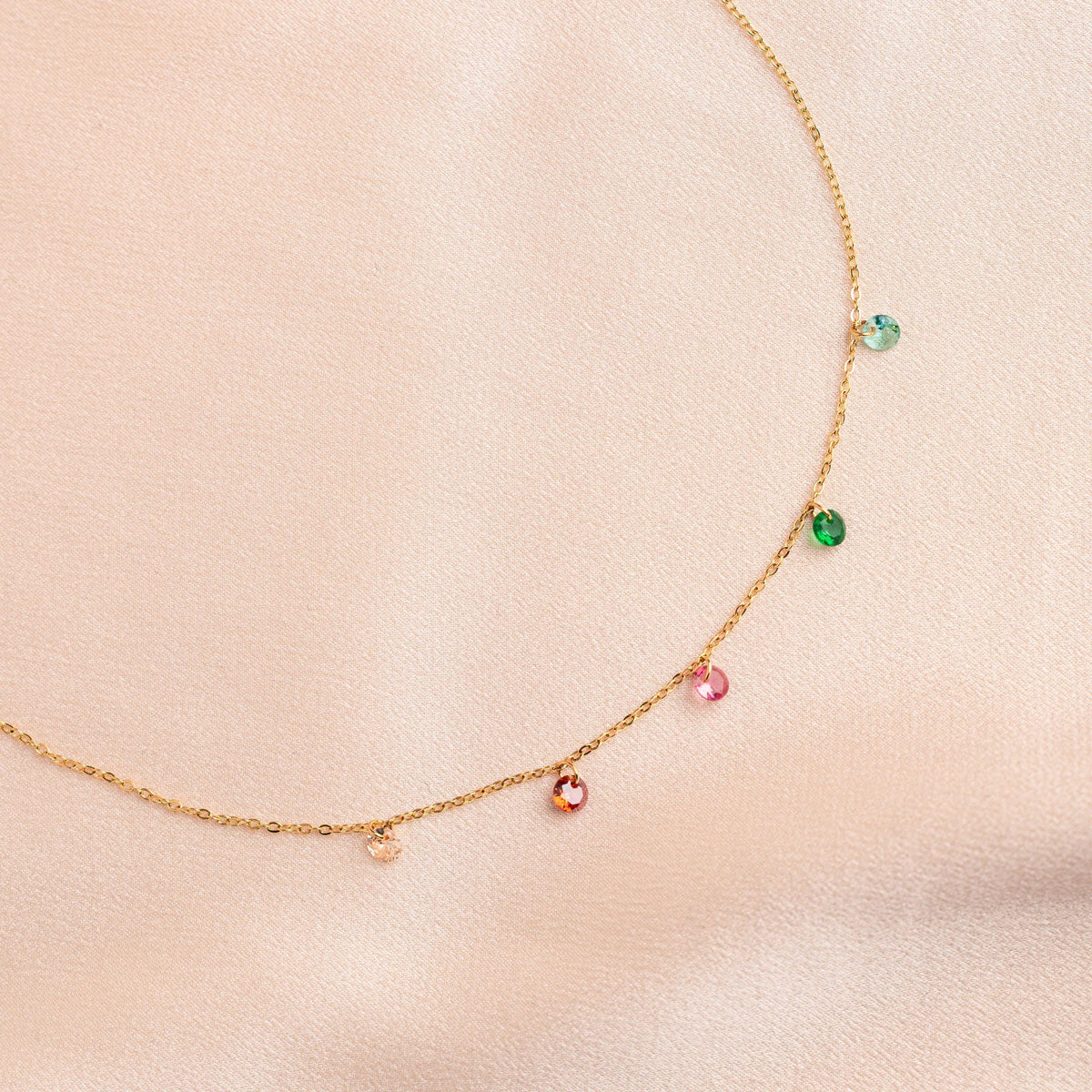 Collier zircons multicolores Laure photo 5