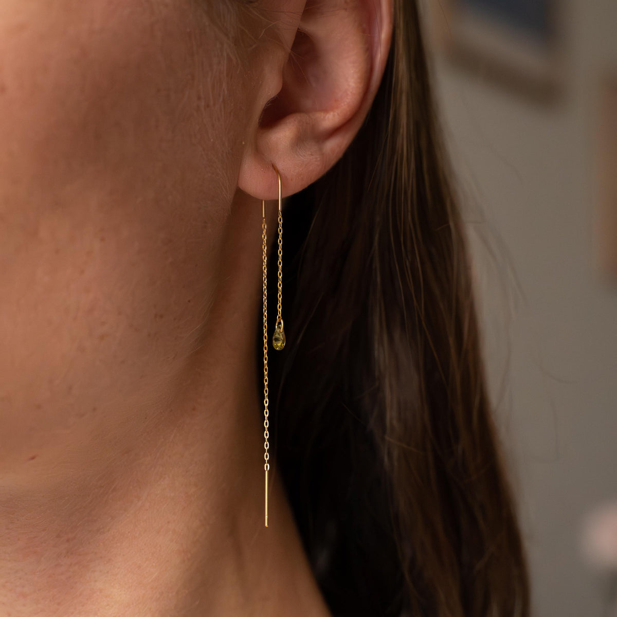 Boucles d'oreilles traversantes zircon Anaïs photo 3