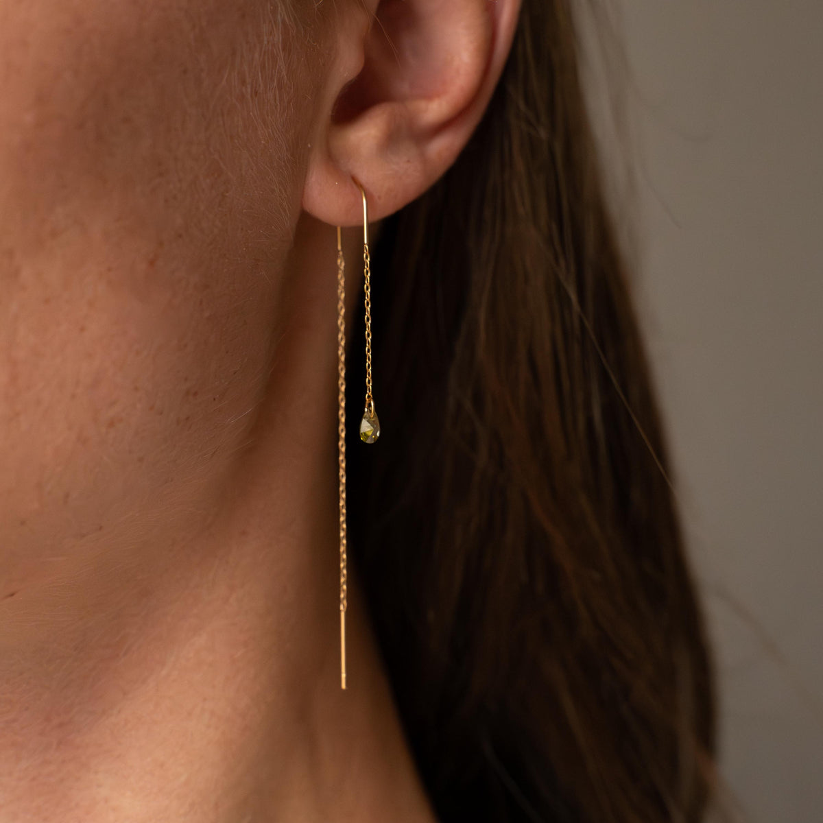 Boucles d'oreilles traversantes zircon Anaïs