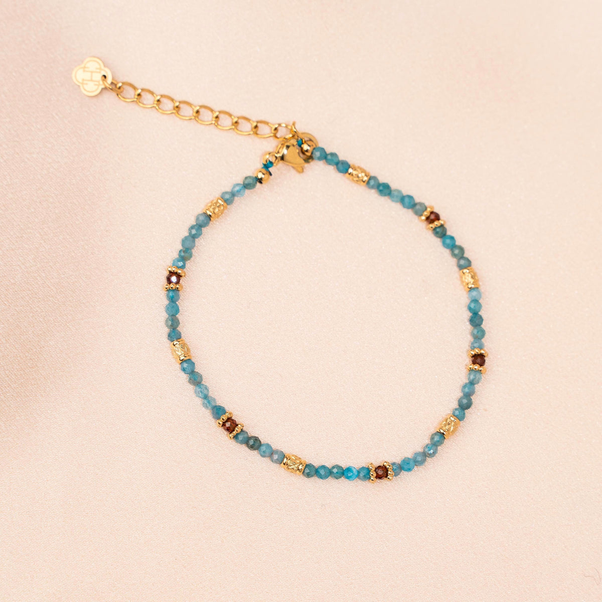 Bracelet femme perles apatite Jeanne photo 2