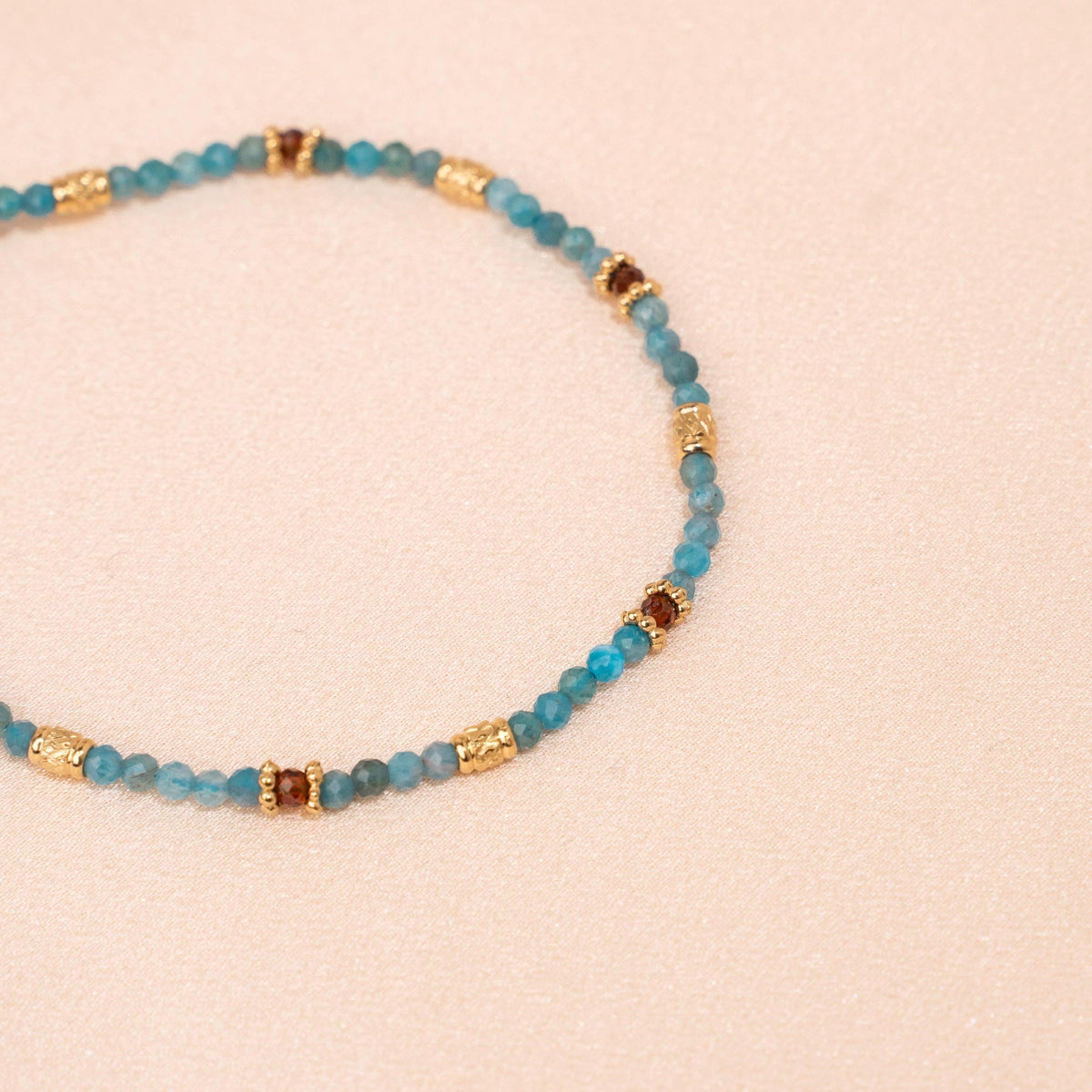 Bracelet femme perles apatite Jeanne photo 3