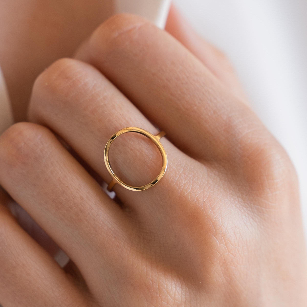 Bague femme cercle doré acier inoxydable Orsay