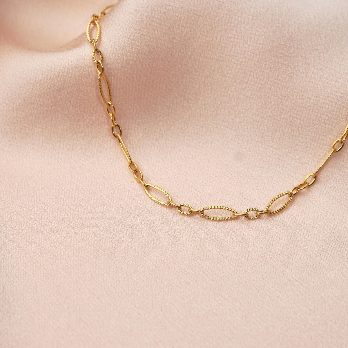 Collier femme grosse maille ovale Judith photo 2