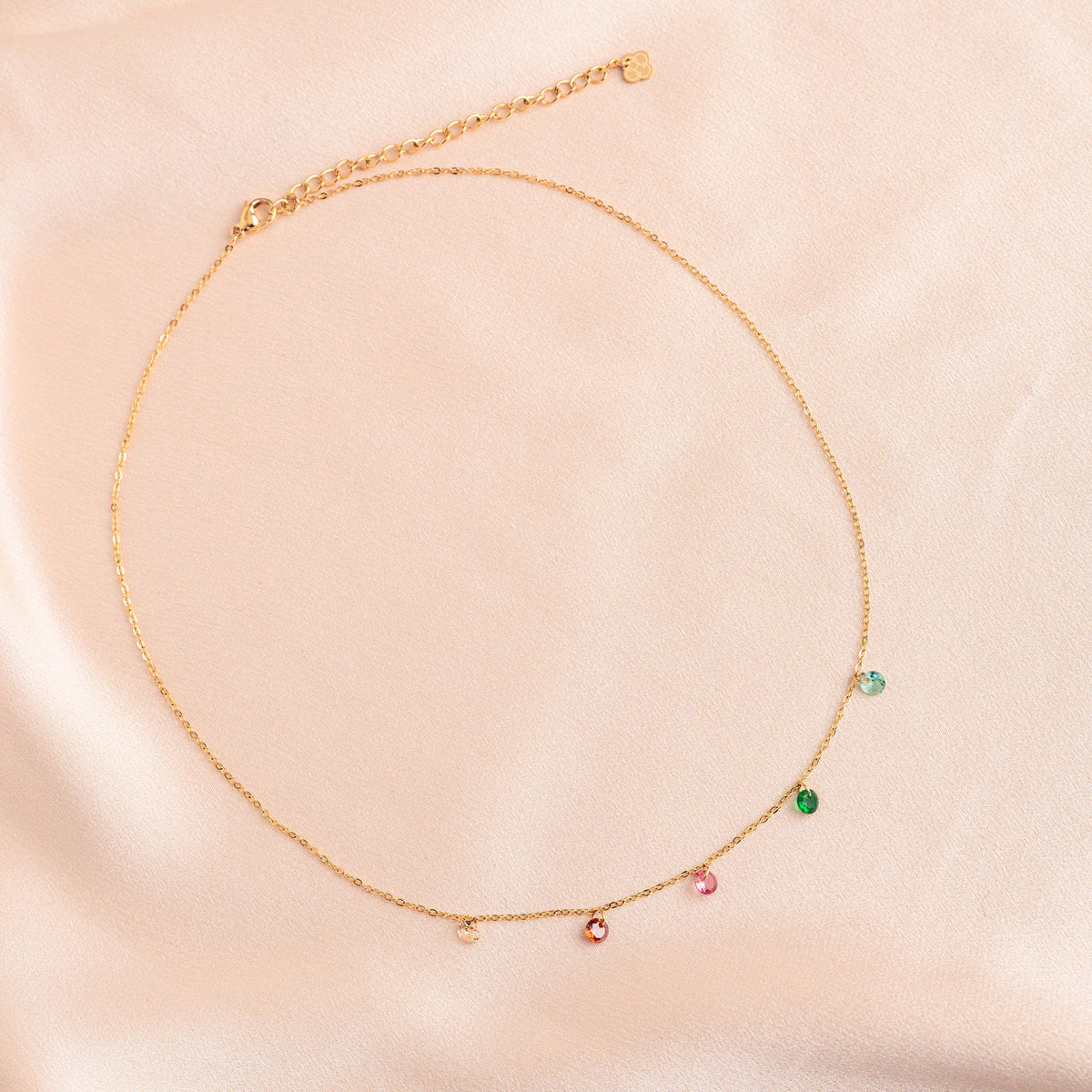 Collier zircons multicolores Laure photo 3