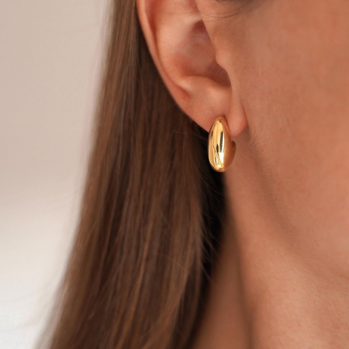 Boucles d'oreilles bombées dorées Montmartre