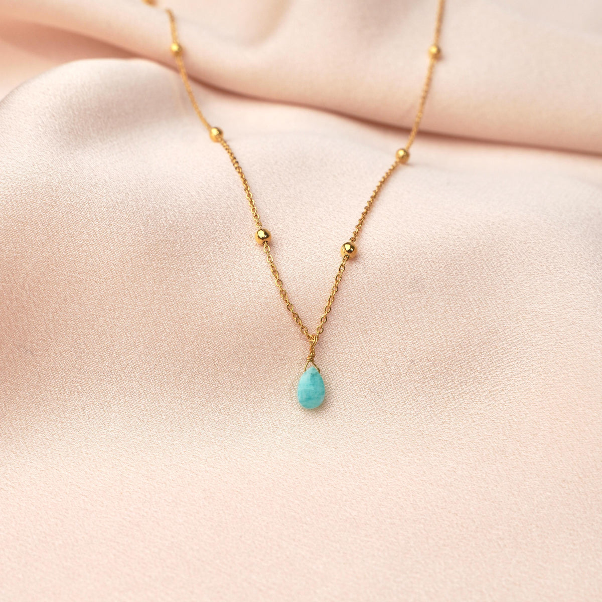 Collier pendentif goutte amazonite Anouk photo 3