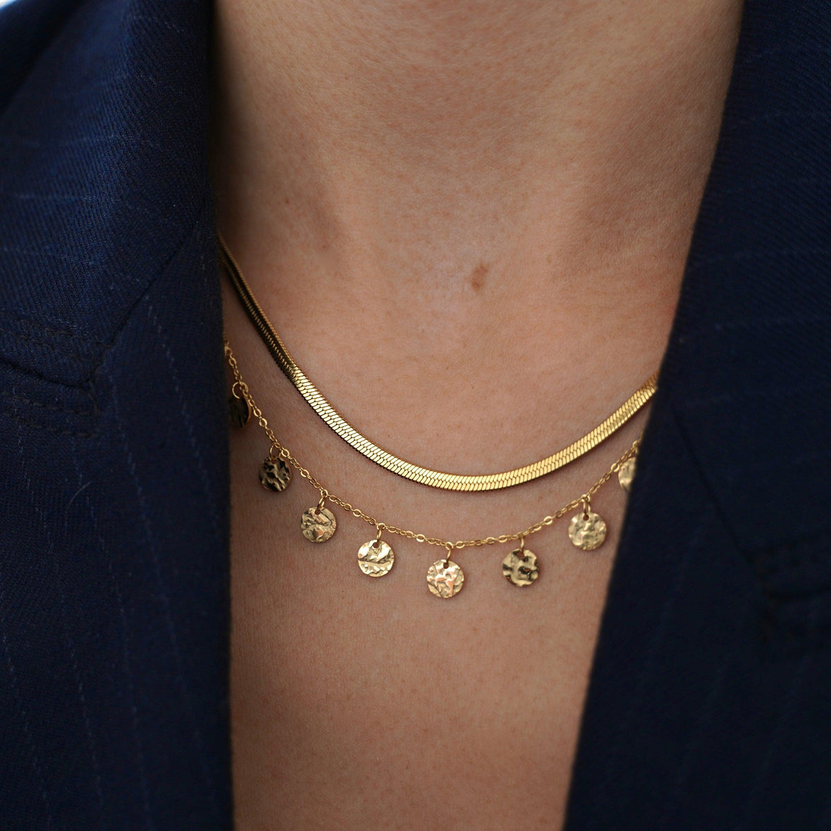 Collier chaîne serpentine fin Tessa photo 2