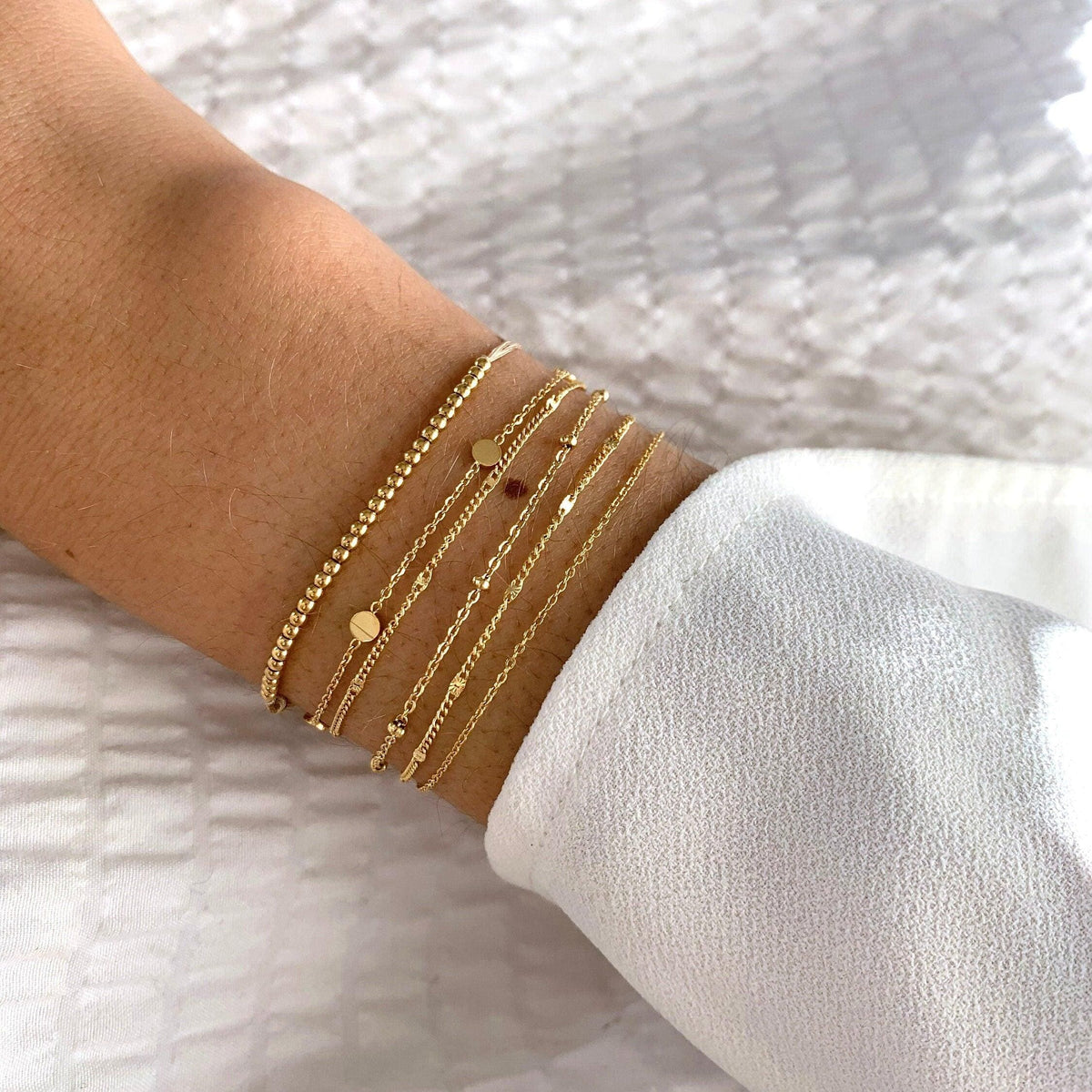 Bracelet double chaîne dorée Viviane photo 2