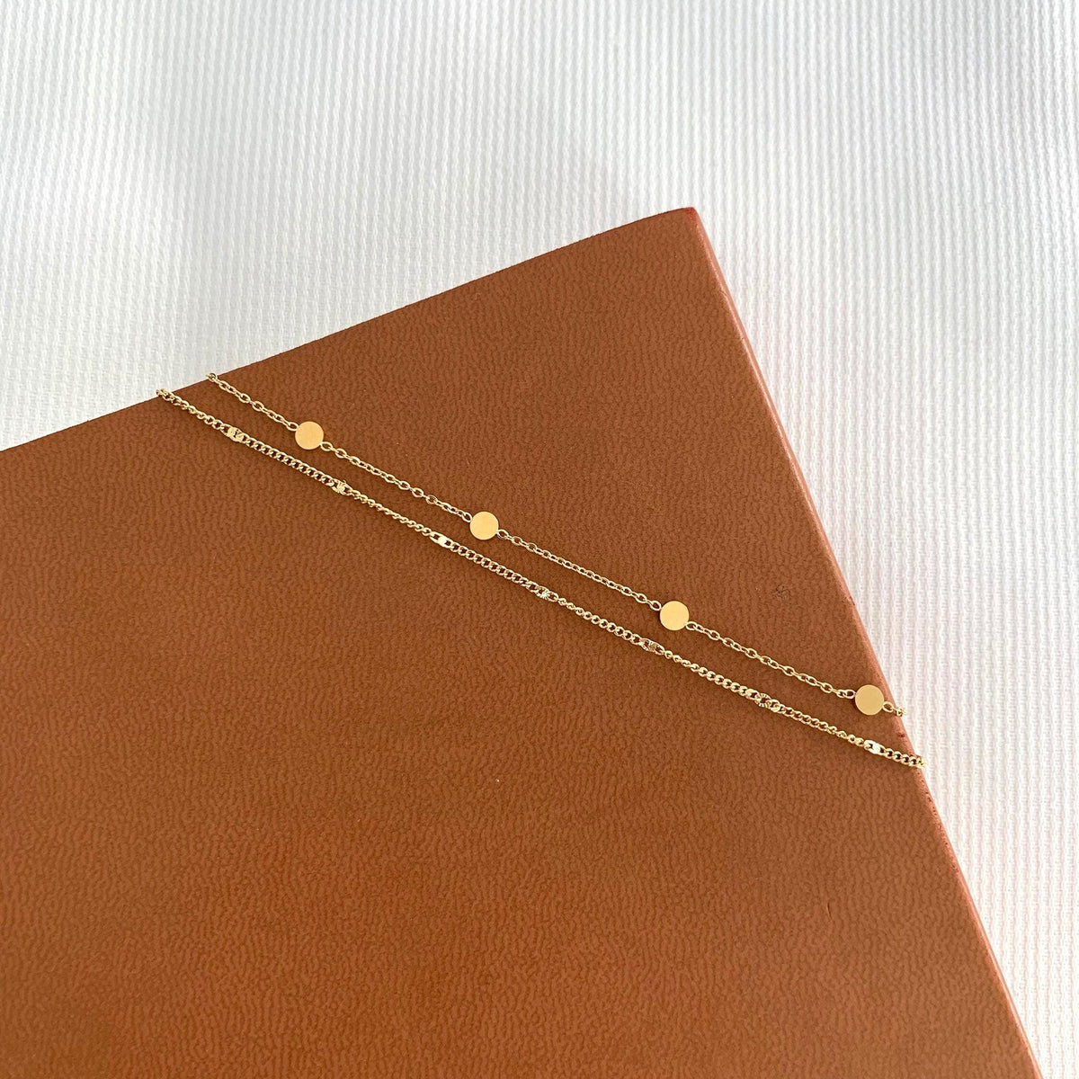 Bracelet double chaîne dorée Viviane photo 3