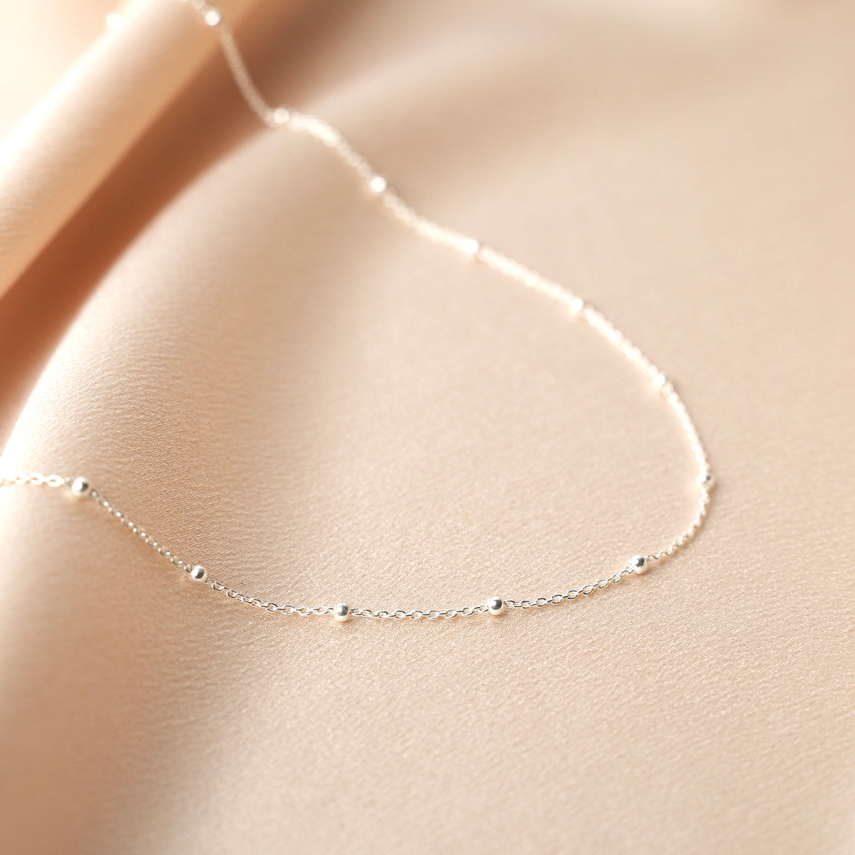 Collier chaîne fine à billes argent 925 Sixtine photo 2