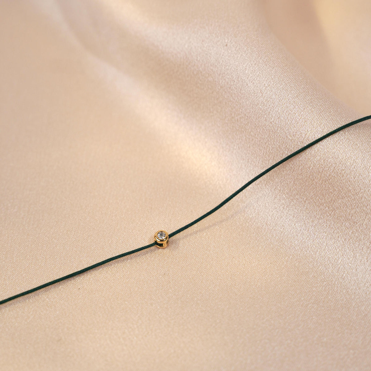 Bracelet cordon brillant zirconium plaqué or Albertine photo 3