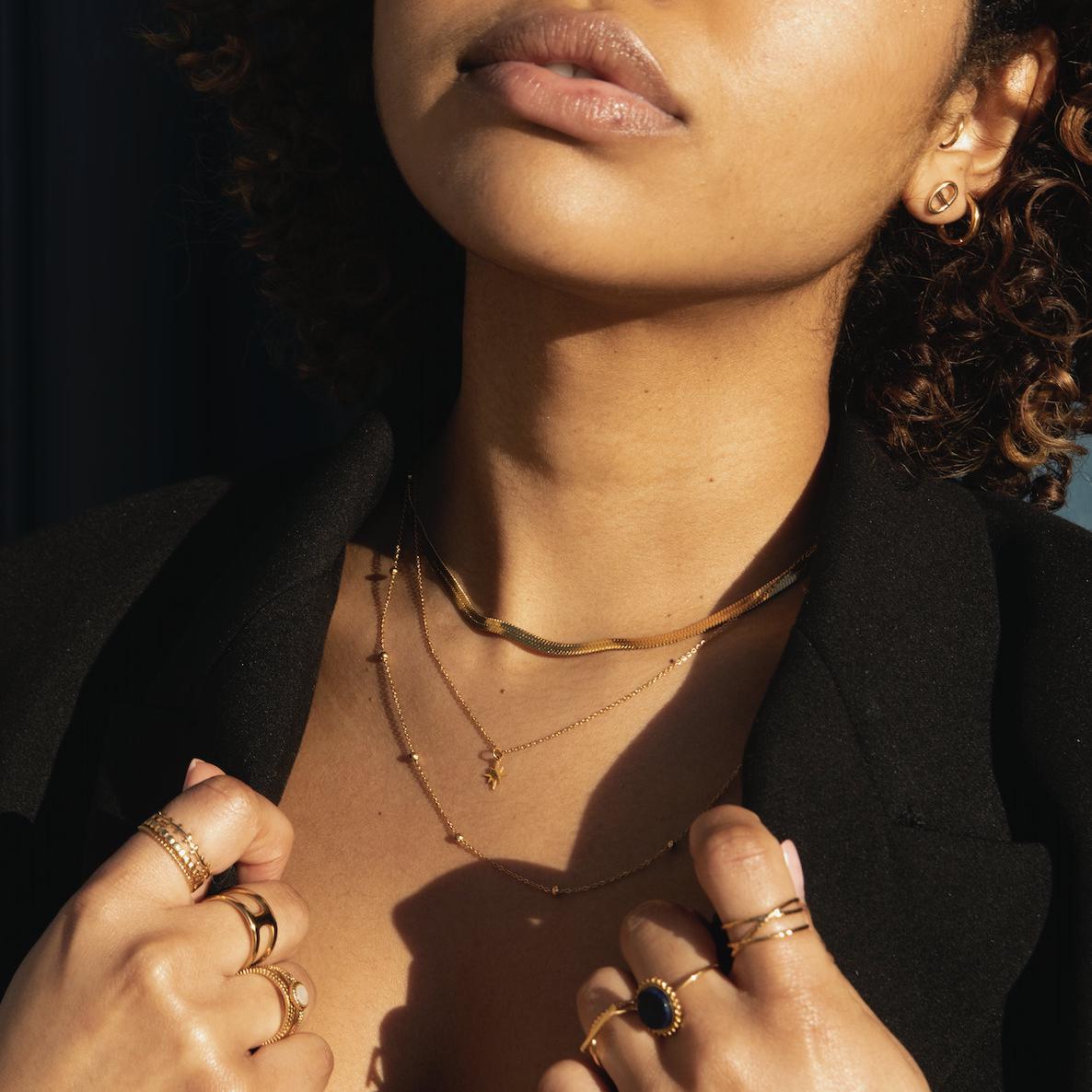 Collier chaîne serpentine large Tessa photo 5
