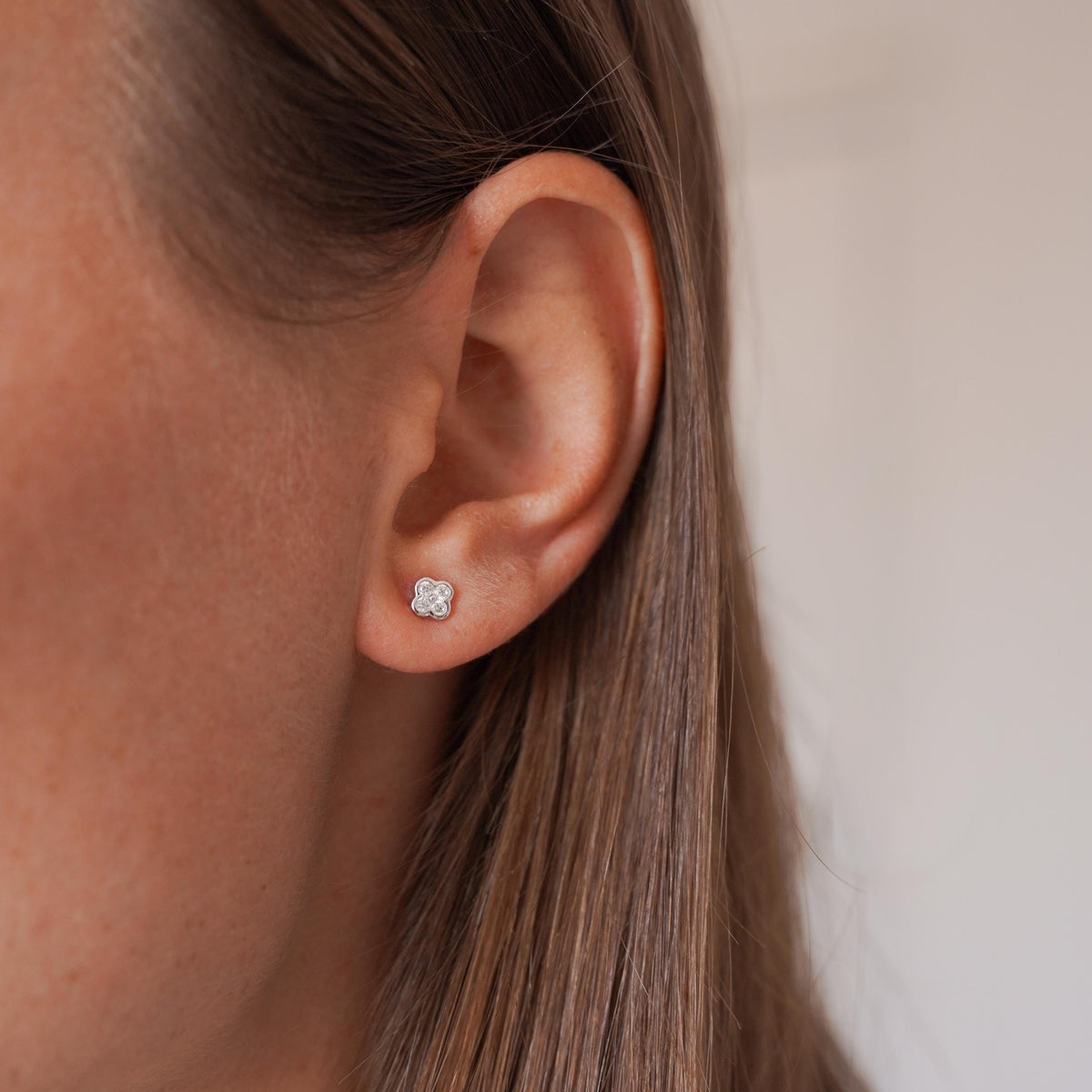 Piercing trèfle zircon argent 925 Nelly photo 2