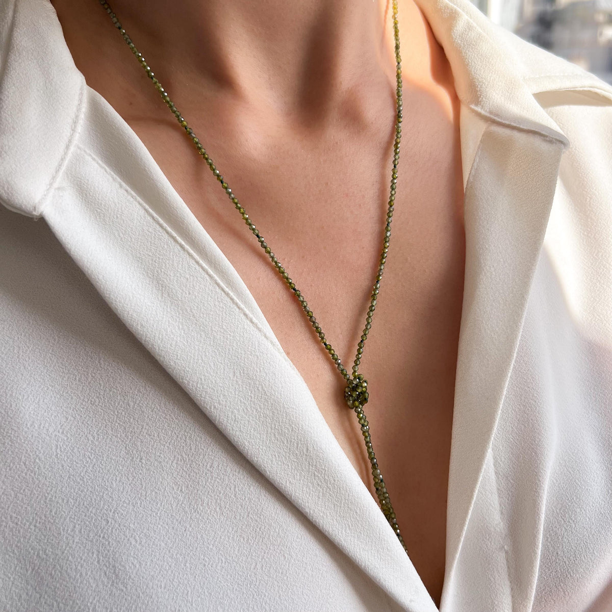 Collier perles cristal vert et perles Aurélia photo 9