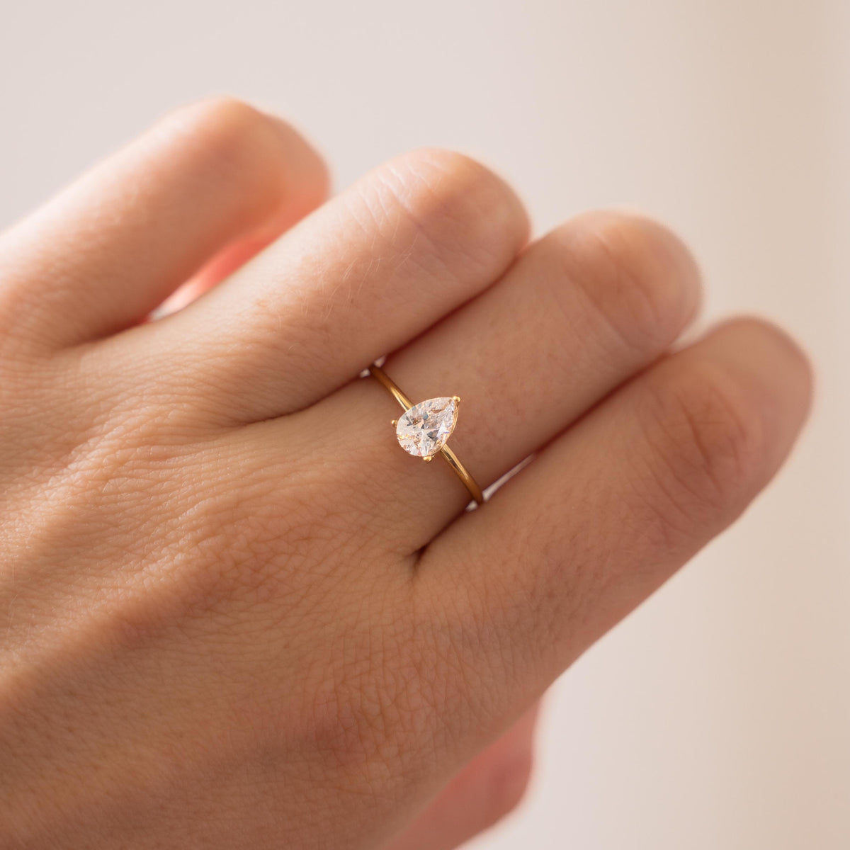 Bague femme solitaire zircon goutte Alma photo 2