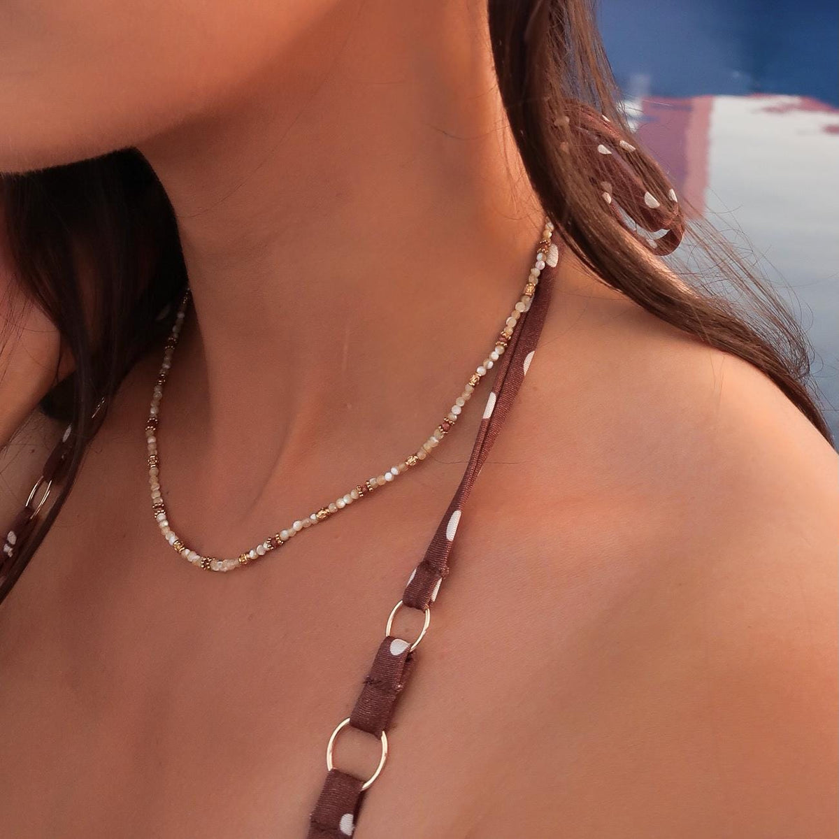 Collier perles nacre blanche Honorine photo 3