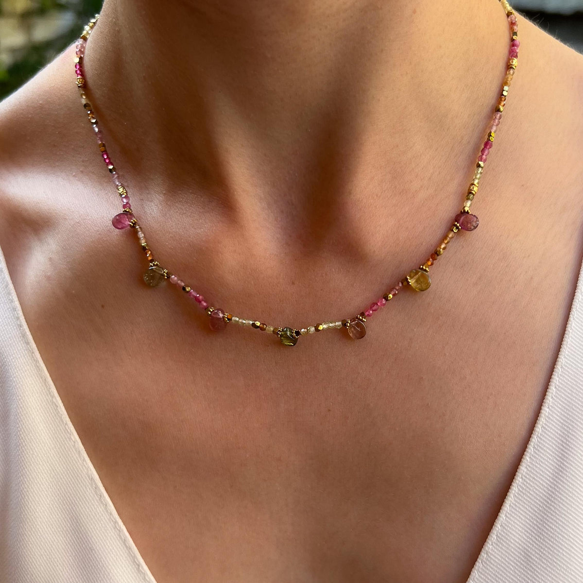 Collier pierres naturelles ras de cou Cécile photo 4