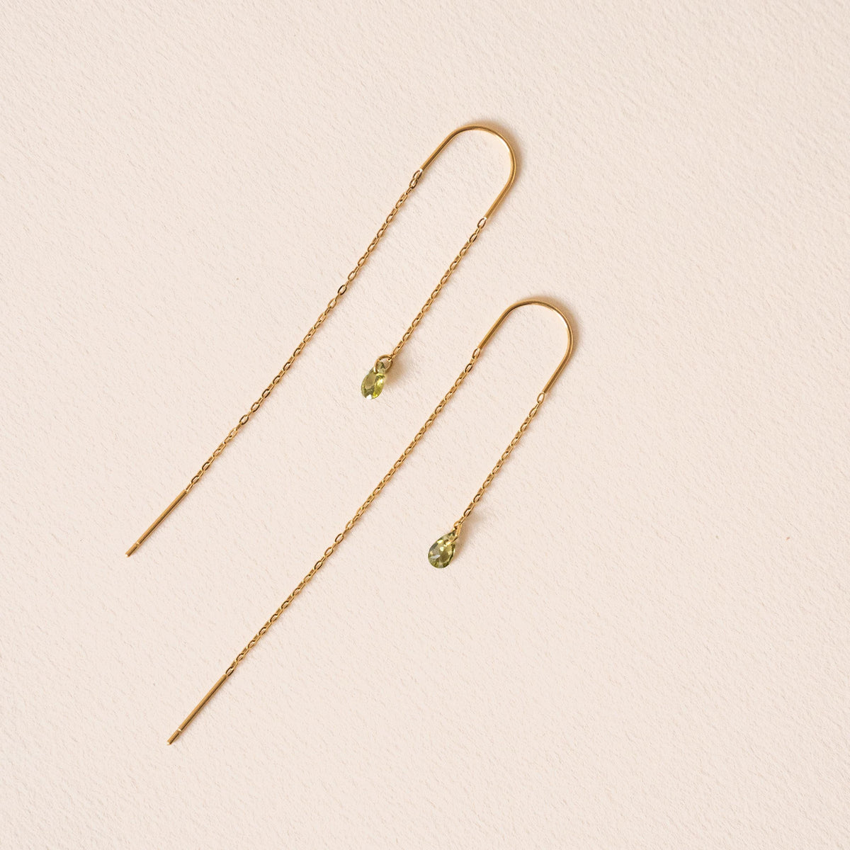 Boucles d'oreilles traversantes zircon Anaïs photo 2
