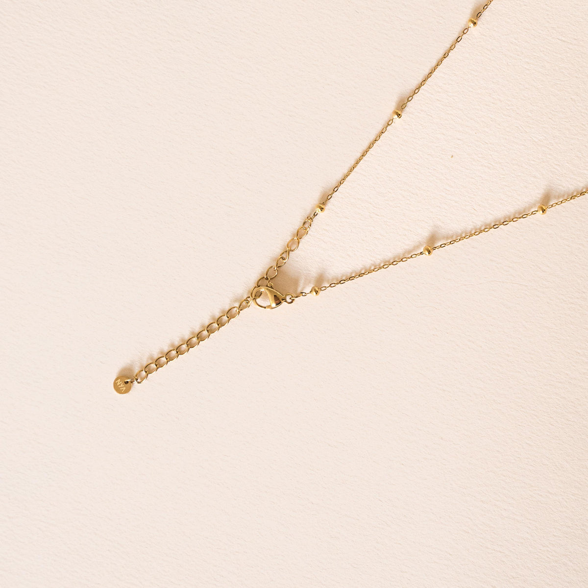 Collier pendentif pierre ovale quartz rose Adèle photo 7