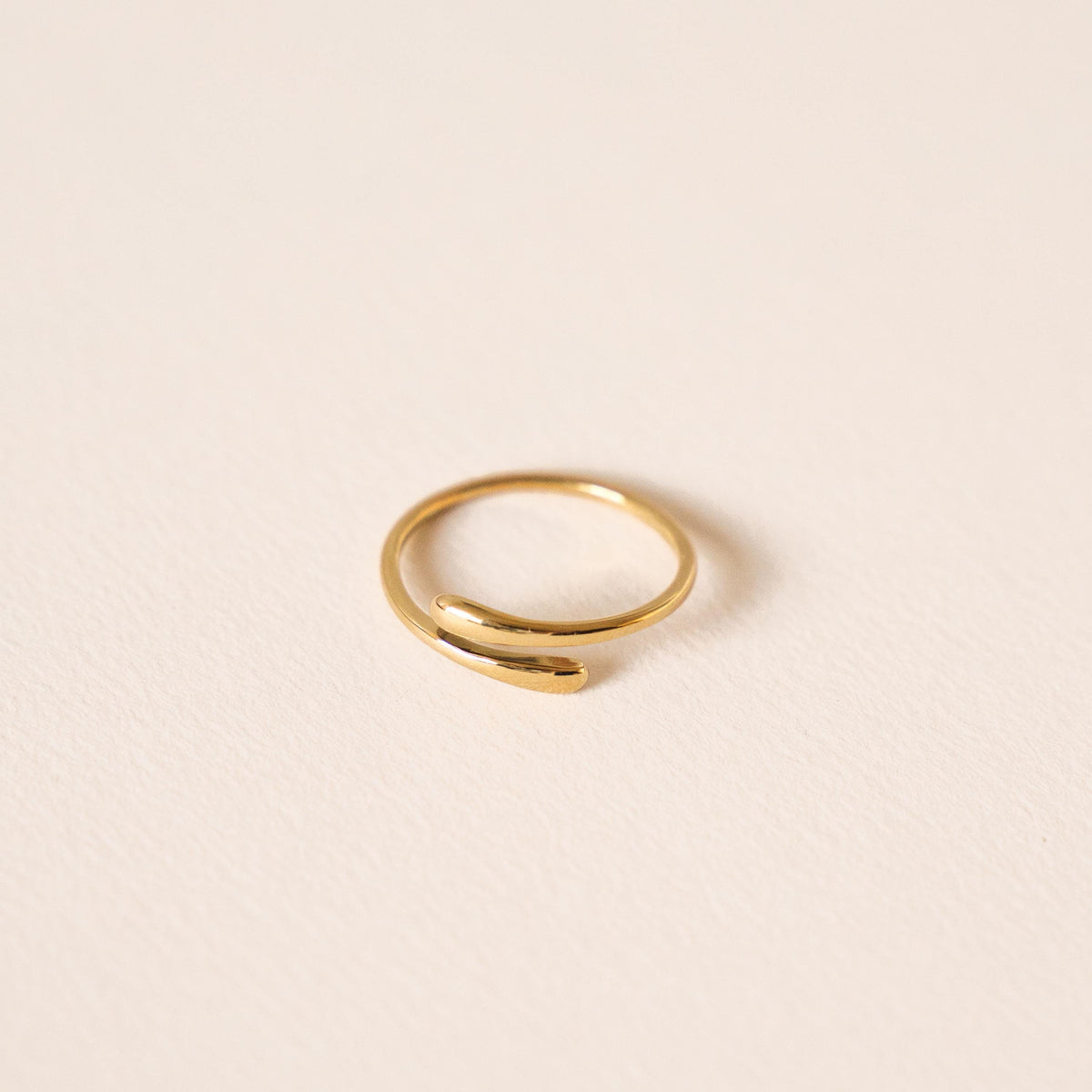Bague femme réglable ondulée dorée Tuileries