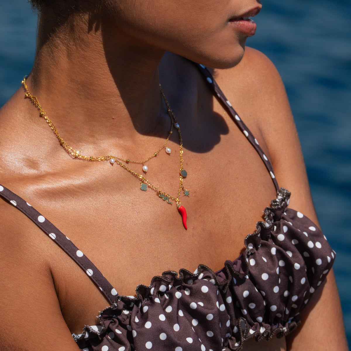 Collier pendentif piment breloques Caroline photo 4