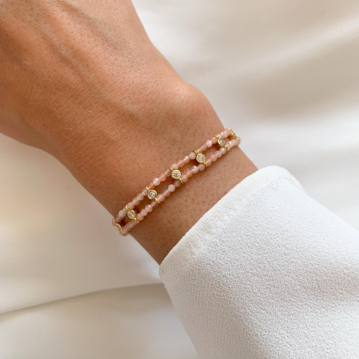 Bracelet perles pierre de soleil Jeanne photo 3