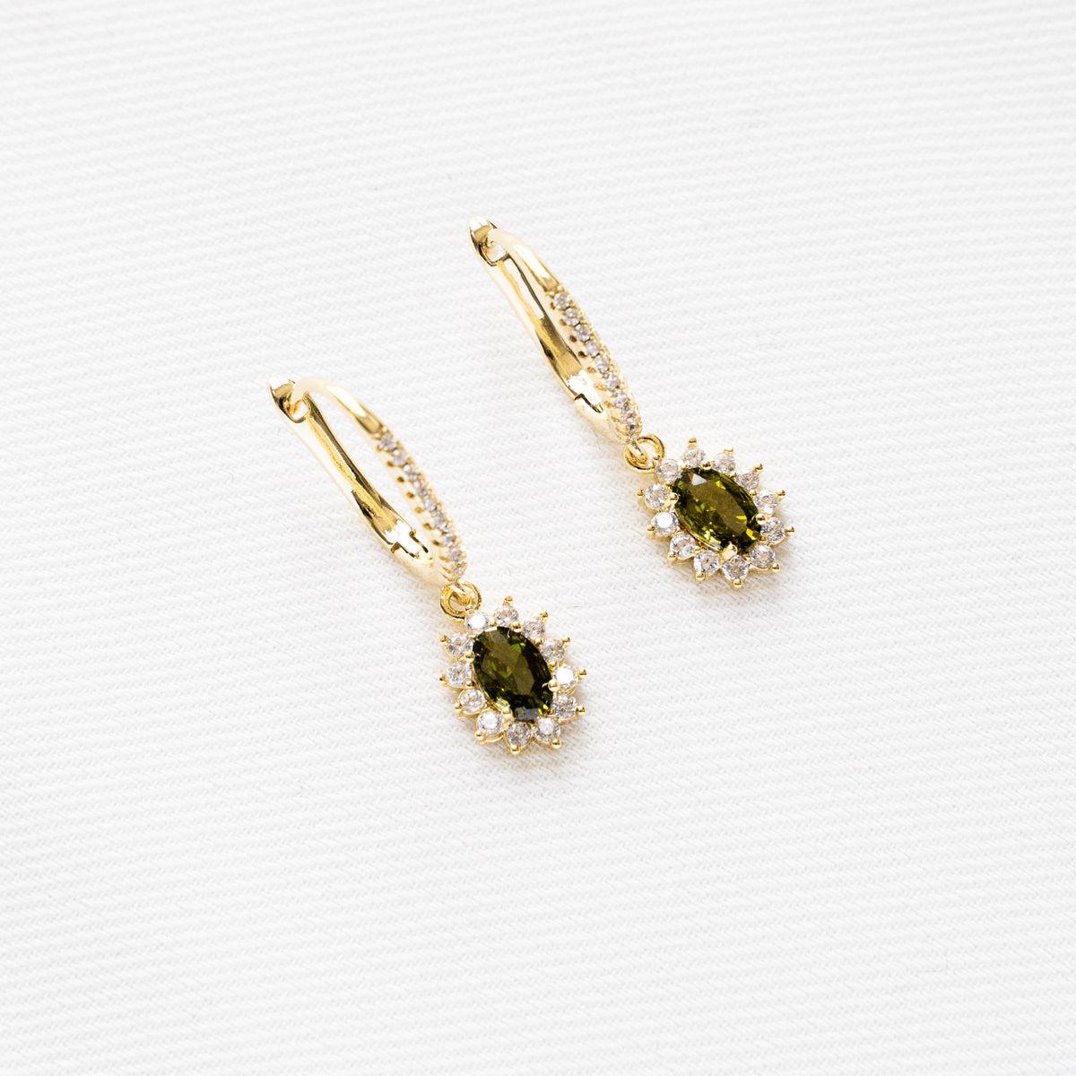 Boucles d'oreilles cristal serti zircons Émilie photo 2
