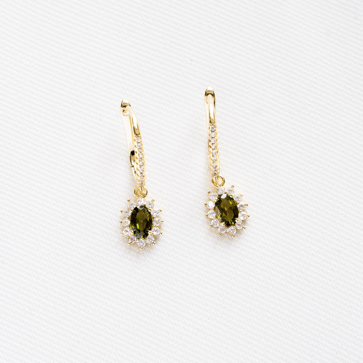 Boucles d'oreilles cristal serti zircons Émilie photo 4