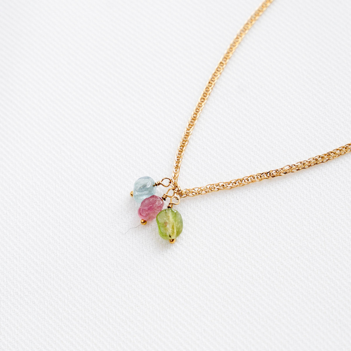 Collier pampilles tourmaline Olympe