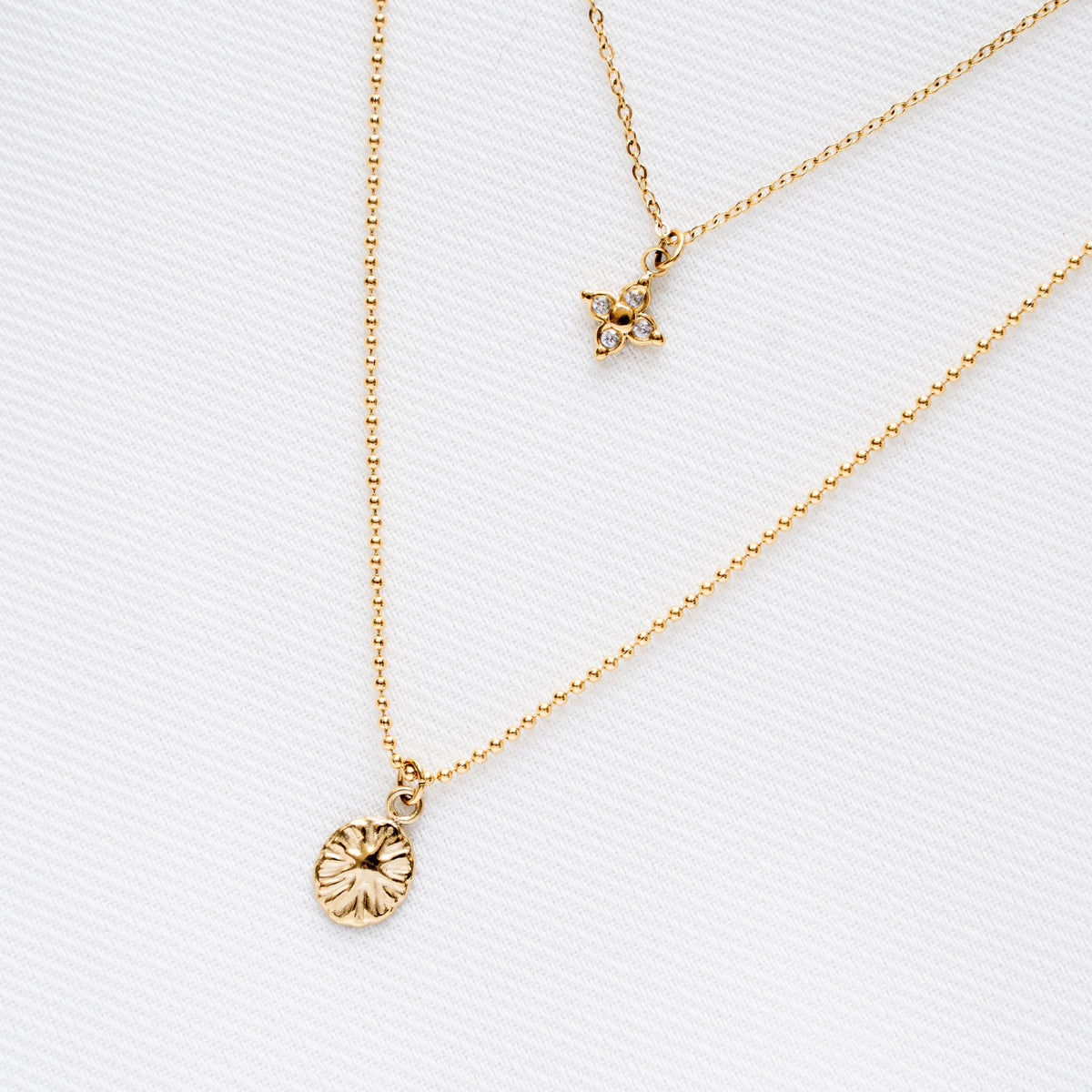 Collier pendentif étoile double chaîne Éliane photo 2