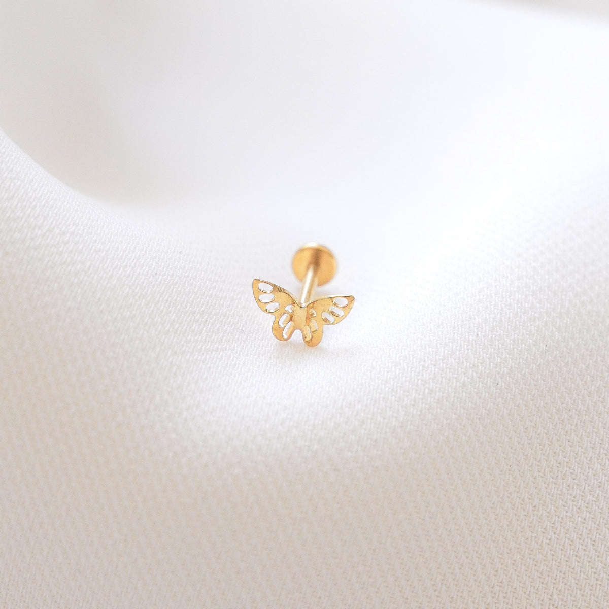 Piercing femme papillon doré Madeleine