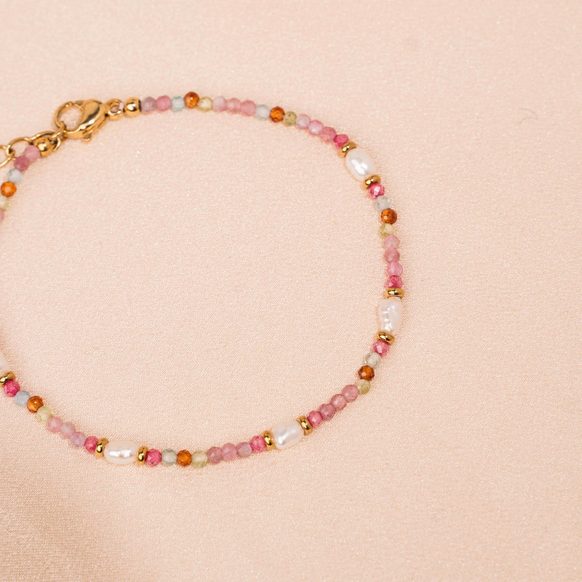 Bracelet perles agate rose Jeanne photo 3