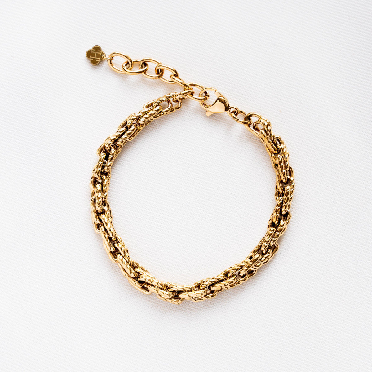 Bracelet femme grosse maille dorée Judith photo 2