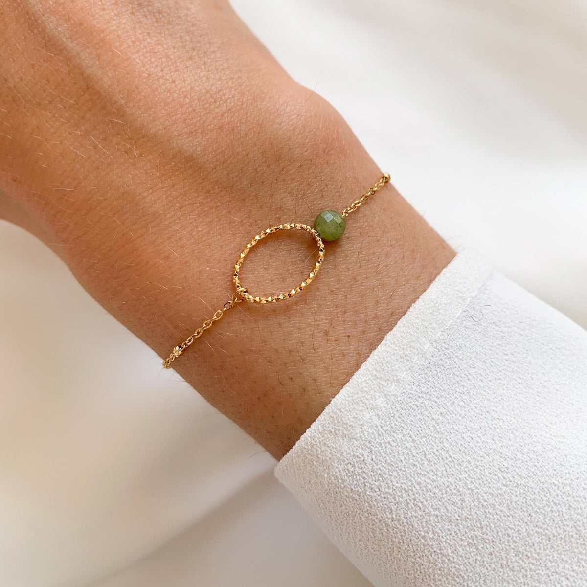 Bracelet anneau ovale serpentine Lucie
