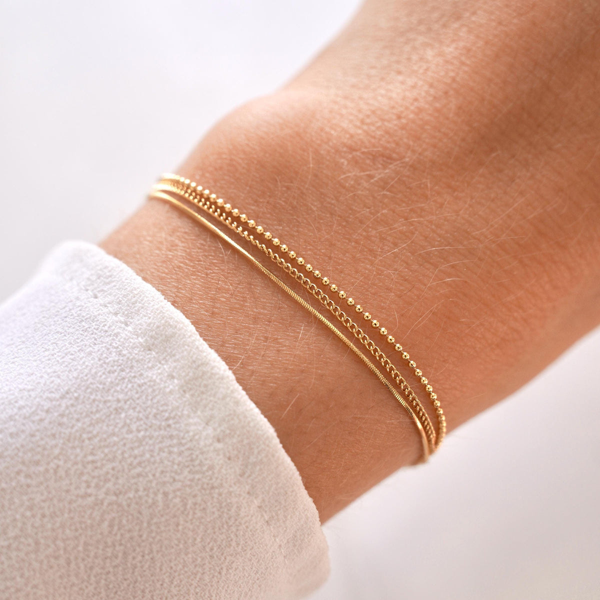 Bracelet triple chaîne multi-rangs Mélisande