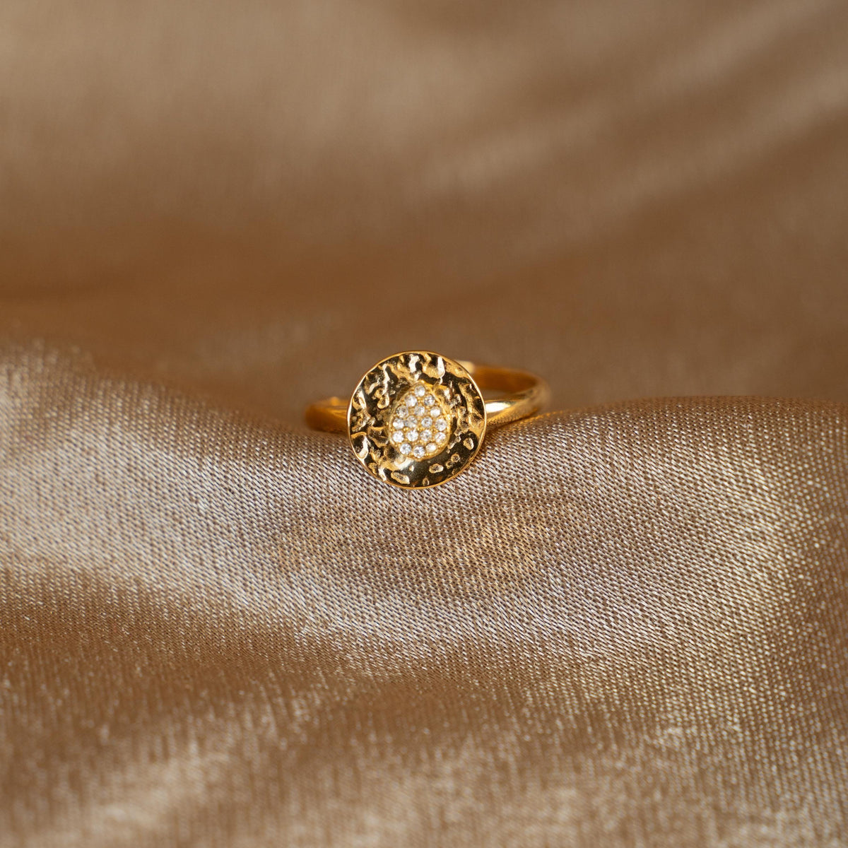Bague femme cercle doré serti acier inoxydable Orsay photo 4