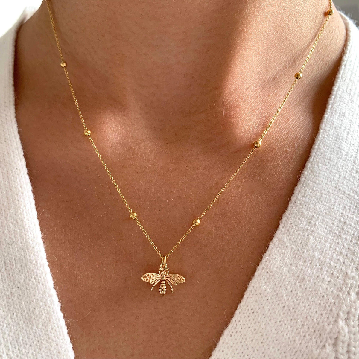 Collier femme pendentif abeille Paloma
