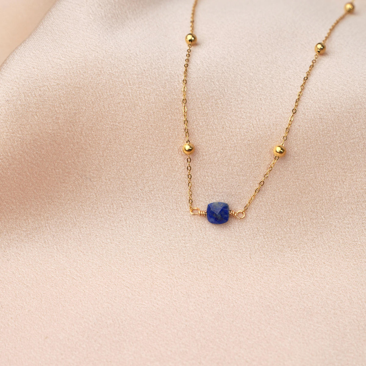 Collier pendentif pierre carrée agate Joséphine photo 7