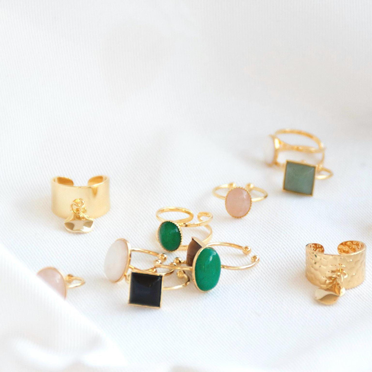 Bague femme pierre ovale nacre Yvonne photo 7