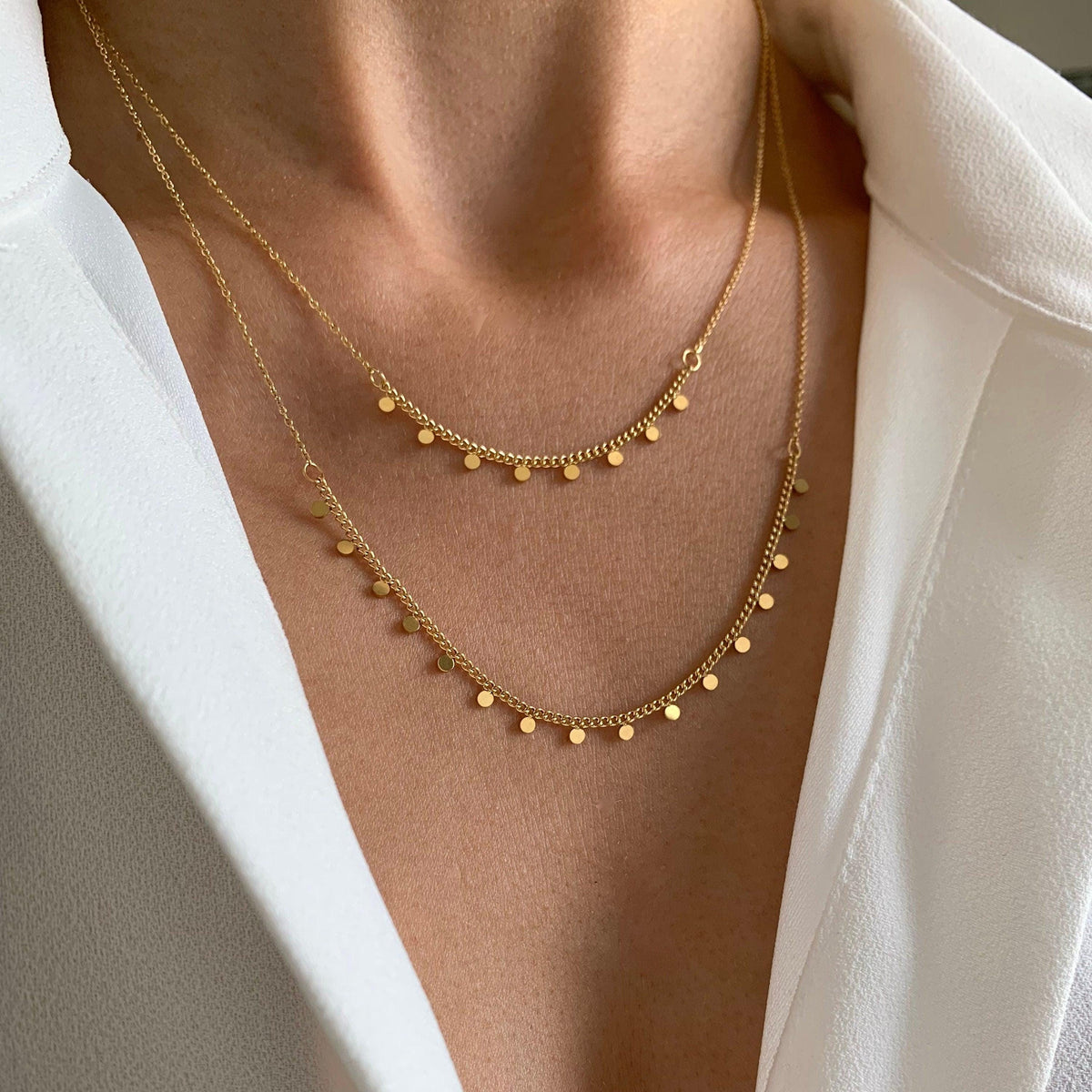 Collier double rang chaînes Rivoli
