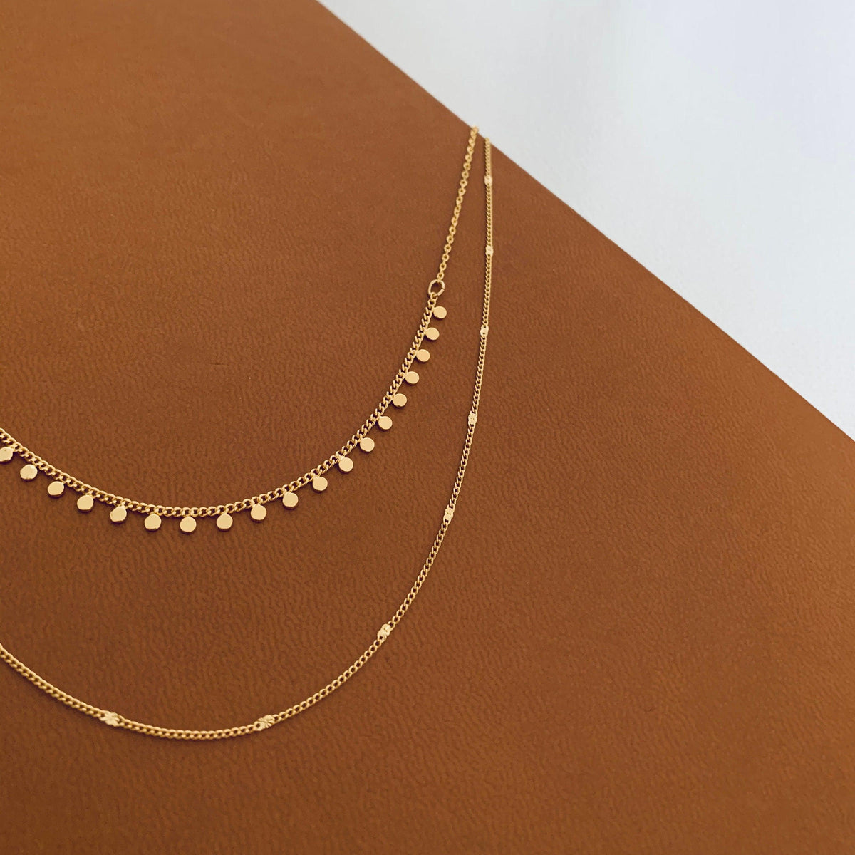 Collier double rang chaînes billes Rivoli photo 3