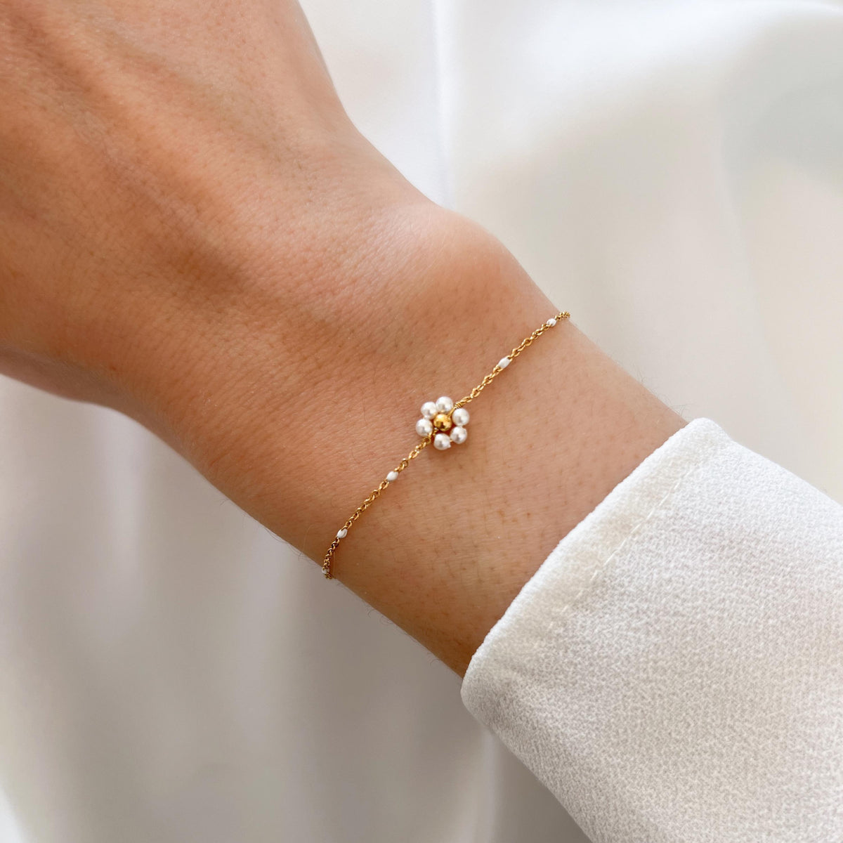 Bracelet fleurs perles d'eau douce Bagatelle