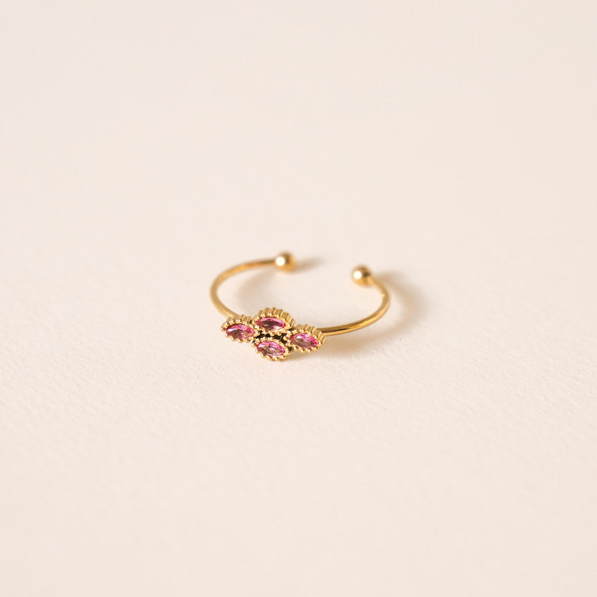 Bague fine sertie zircons bleus Vendôme photo 5