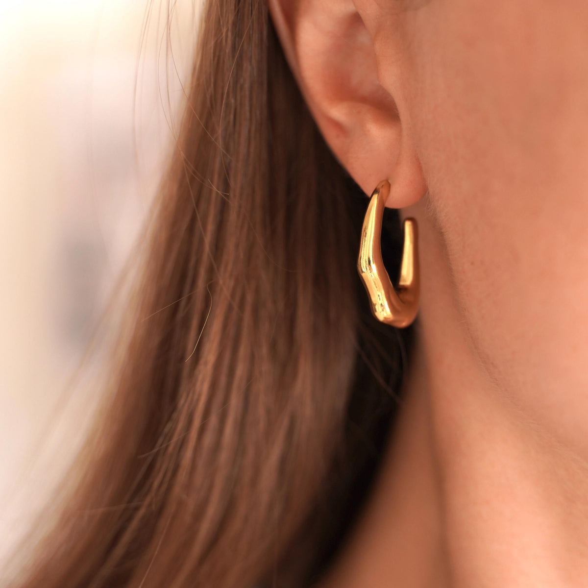 Boucles d'oreilles pendantes bombées Bertille photo 4